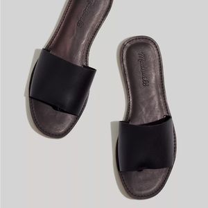 Madewell Black Boardwalk Slides
